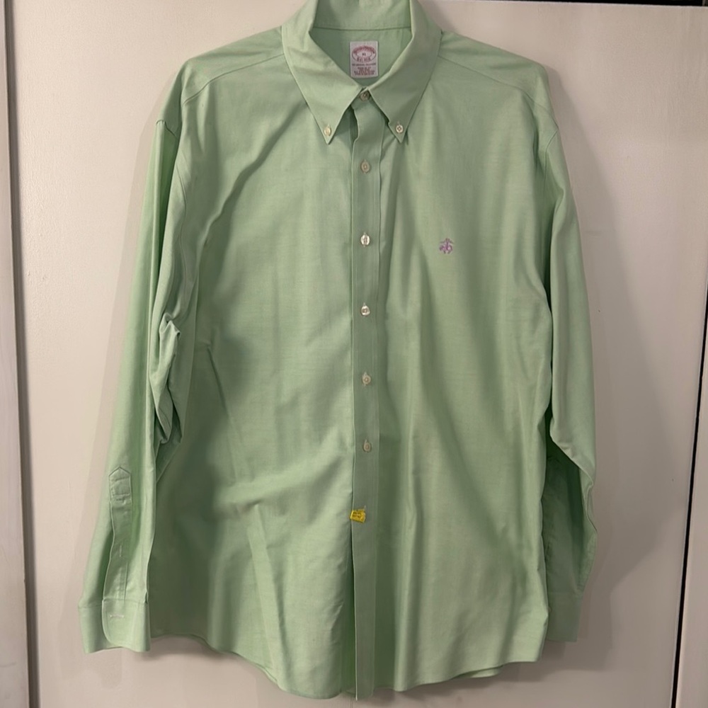 Brooks Brothers Mint Green Dress Shirt Classic Button-Down